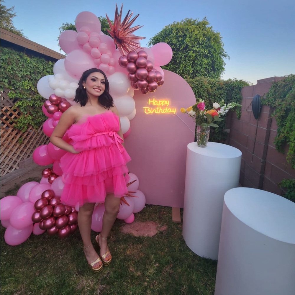 Pink Puffy Dress